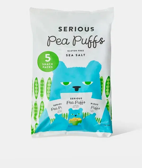 Serious Pea Puffs Gluten Free Sea Salt 75g