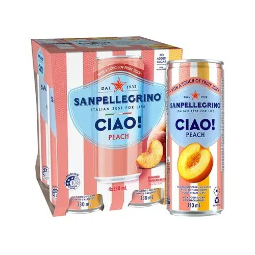 Sanpellegrino Ciao Peach 4x330ml