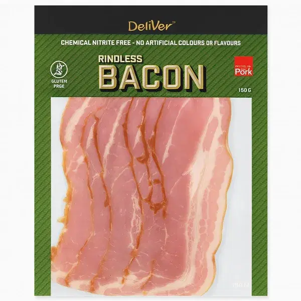 DeliVer Chemical Nitrate Streaky Bacon 150 gr