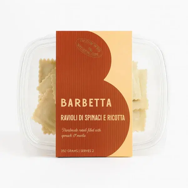 Barbetta Ravioli Di Spinaci E Ricotta (Serves 2)