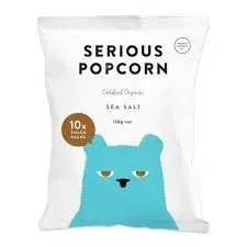 Serious Popcorn Organic Sea Salt 10 Snack Pack 120g