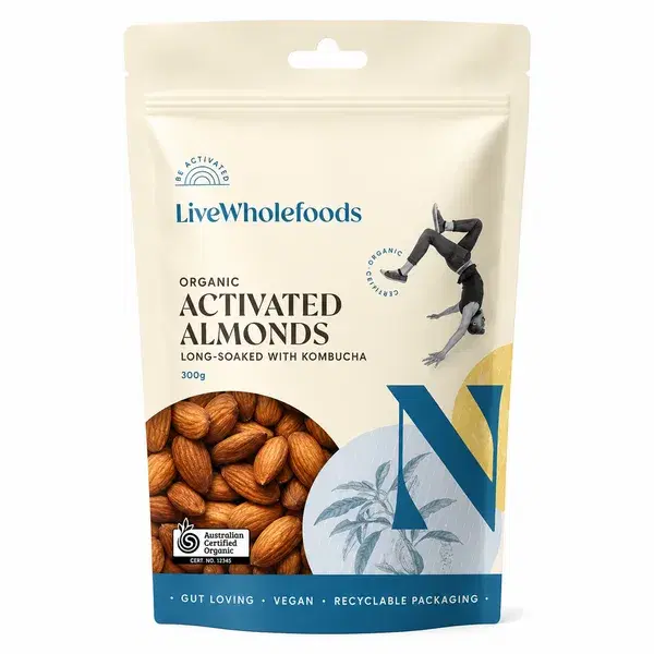 LiveWholeFoods Activated Almonds 300g