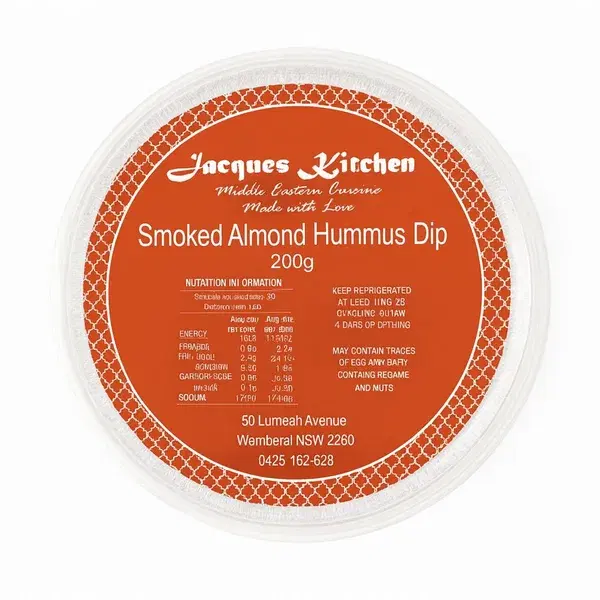 Jacques Kitchen Smoked Almond Hummus 200gr