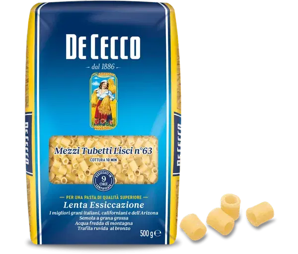 De Cecco Mezzi Tubetti 500g