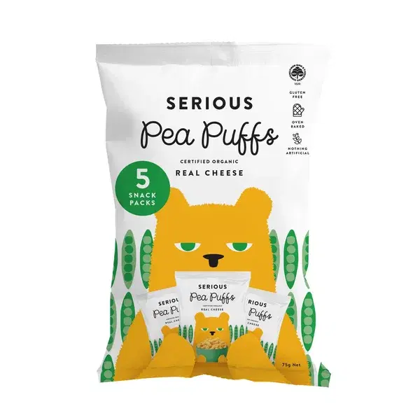 Serious Pea Puffs Gluten Free Tasty Cheese 75g