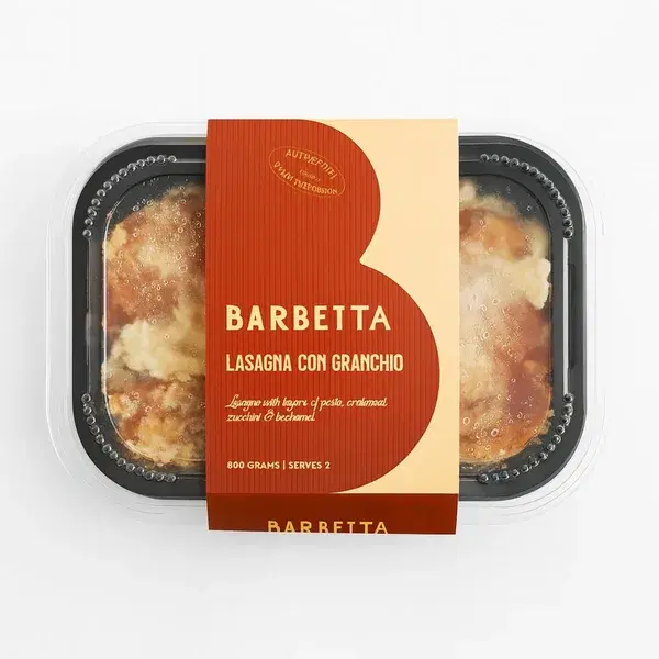 Barbetta Lasagna con Grancho (Crab)