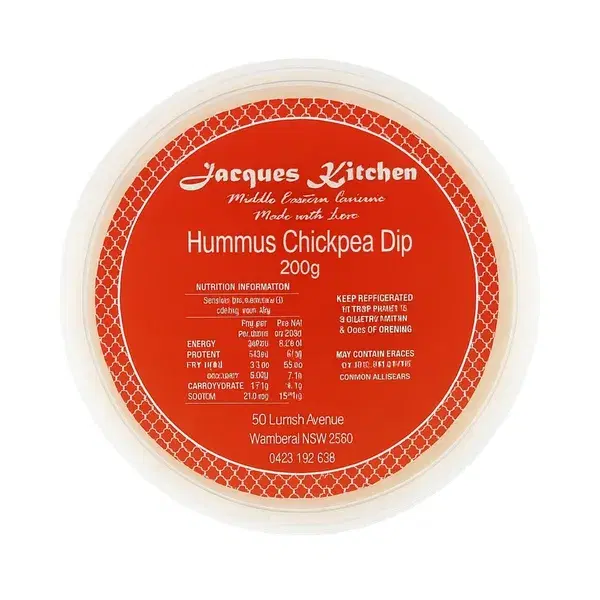 Jacques Hummus Chickpea Dip 200/300 gr