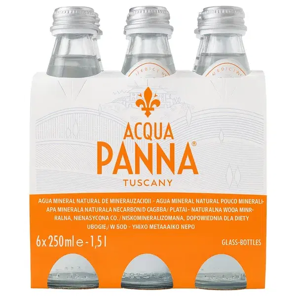 Acqua Panna Tuscany Natural Mineral Water 6x250ml
