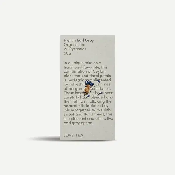 Love Tea French Earl Grey Organic Tea 20 Pyramids