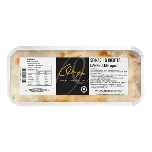 Odamo’s Pasta Spinach & Ricotta Cannelloni 6pcs