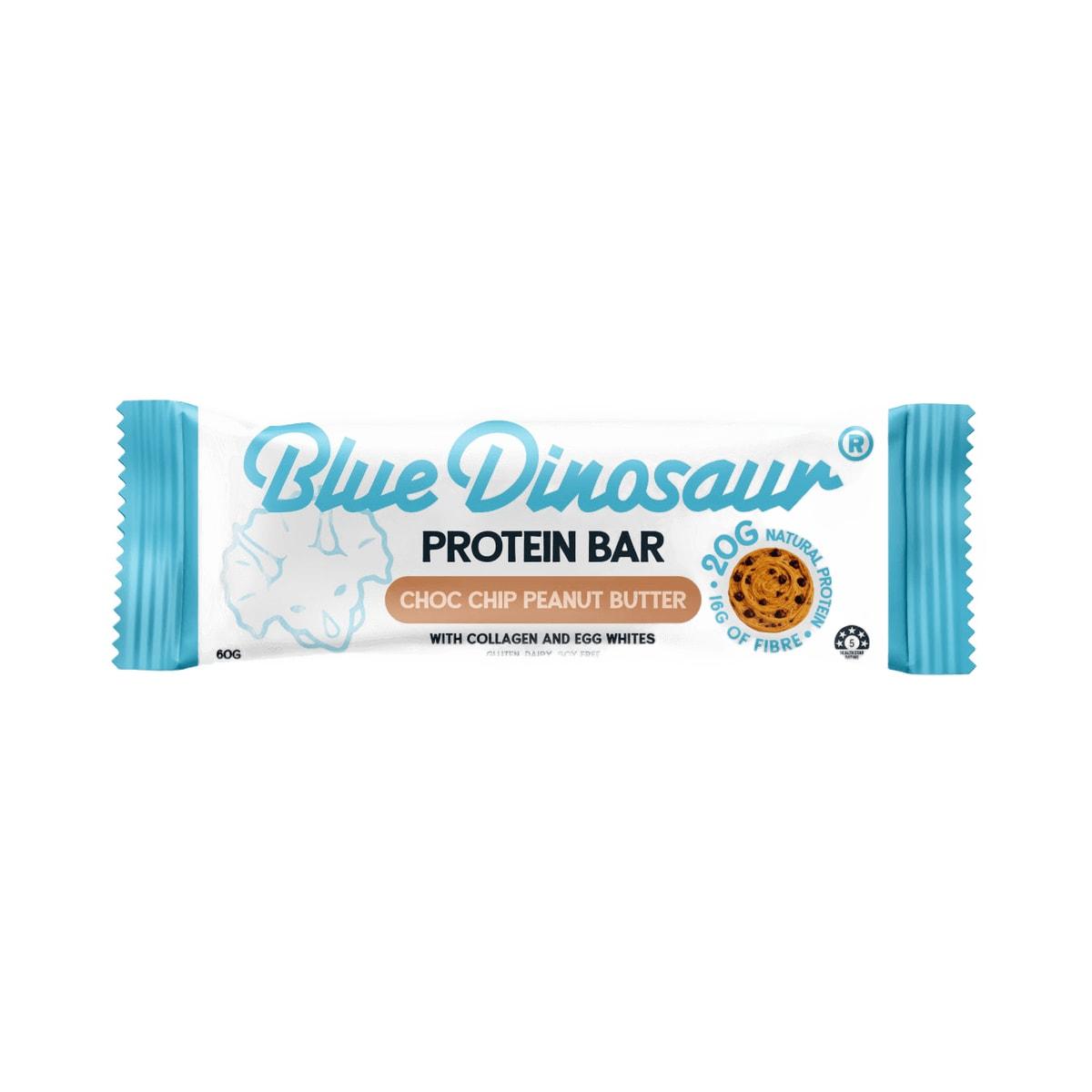 Blue Dinosaur Choc Chip Peanut Butter Protein Bar 60g