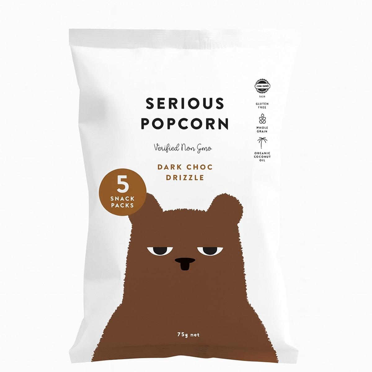 Serious Food Co Dark Choc Drizzle Popcorn Multipack 75g