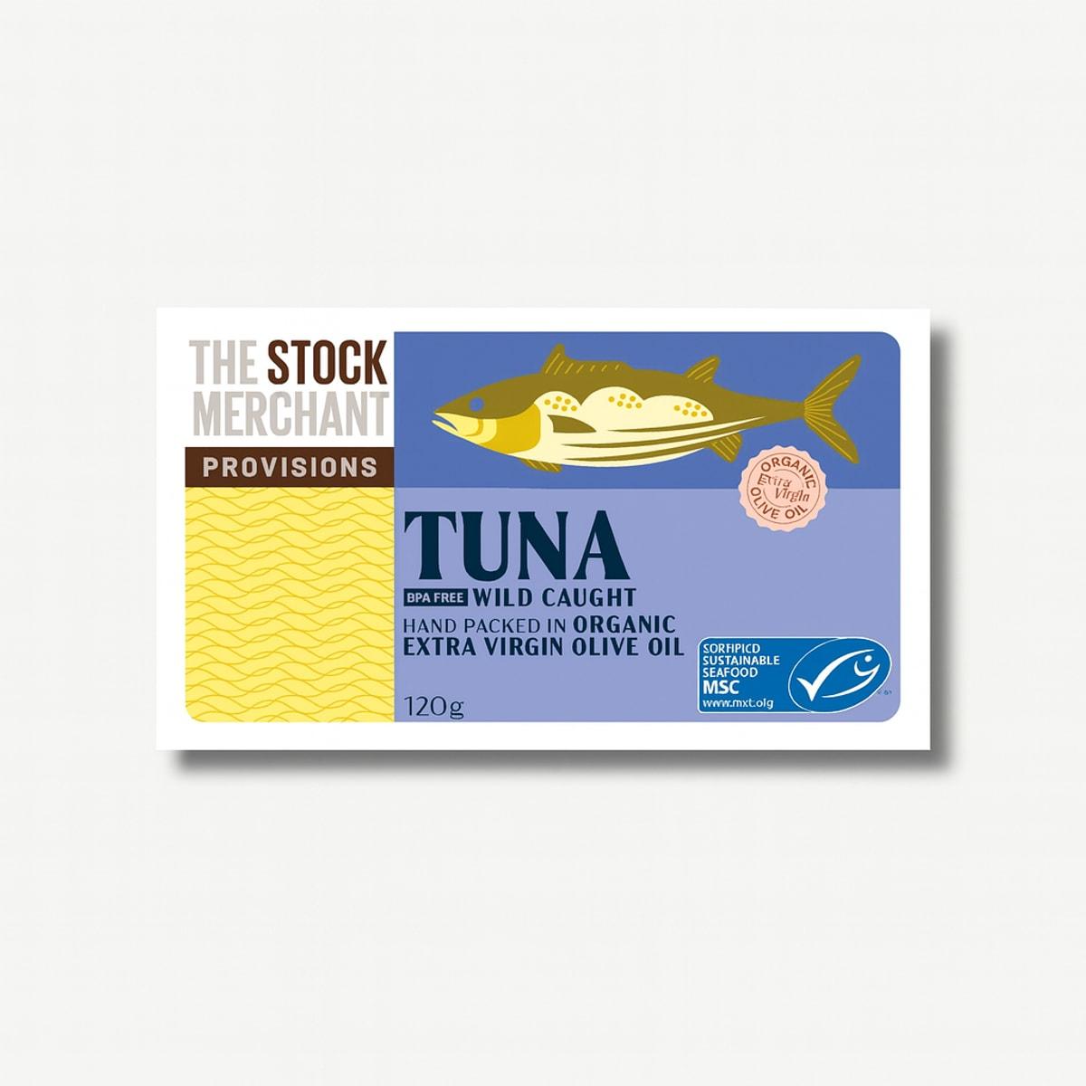 The Stock Merchant MSC Tuna in Organic Extra Virgin Olive Oil 120g