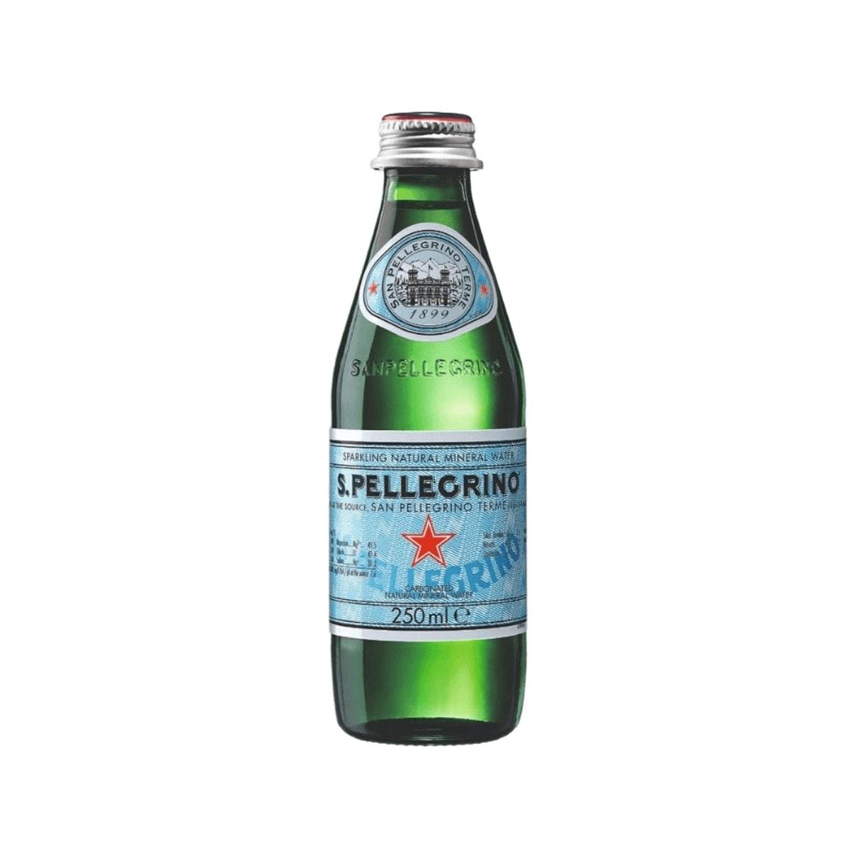 S.Pellegrino Sparkling Natural Mineral Water Glass Bottle