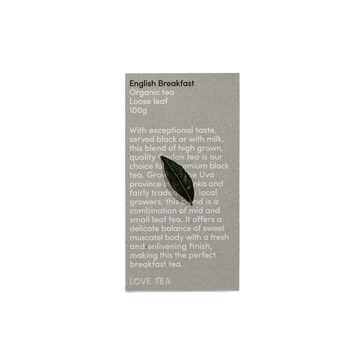 Love Tea Organic English Breakfast Loose Leaf Tea